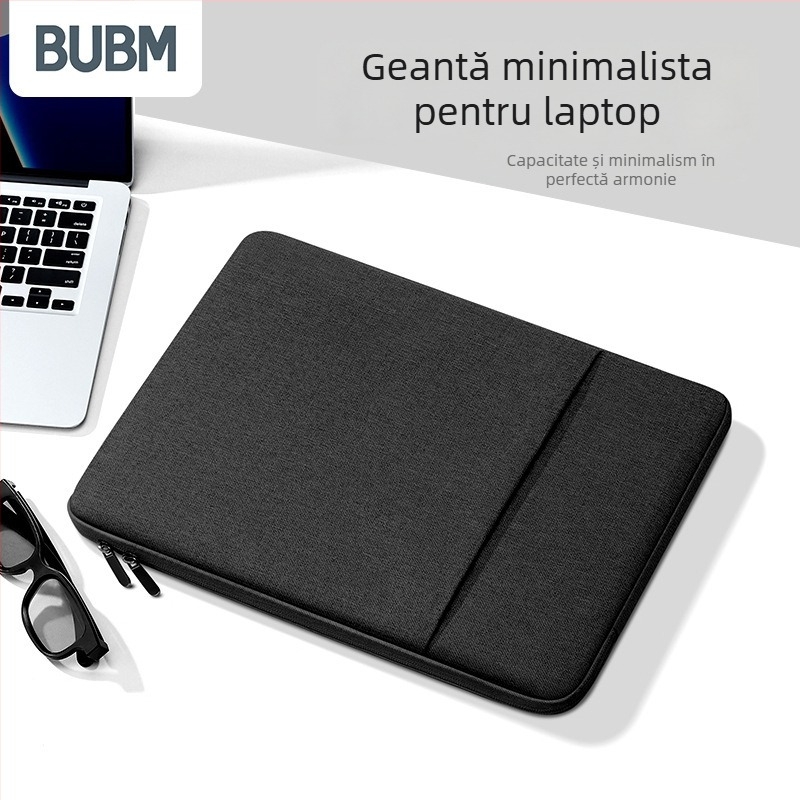 BUBM Geantă internă pentru laptop — impermeabilă, rezistentă la uzură, poliester, căptușeală din pluș scurt