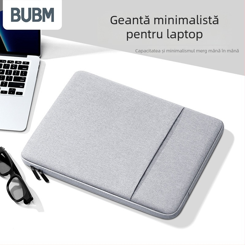 BUBM Geantă internă pentru laptop — impermeabilă, rezistentă la uzură, poliester, căptușeală din pluș scurt