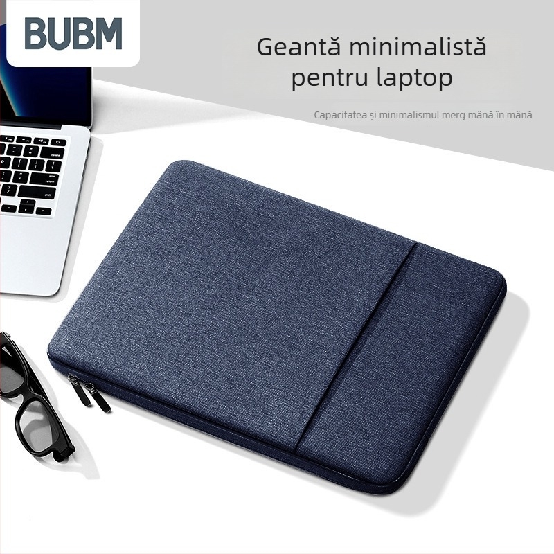 BUBM Geantă internă pentru laptop — impermeabilă, rezistentă la uzură, poliester, căptușeală din pluș scurt