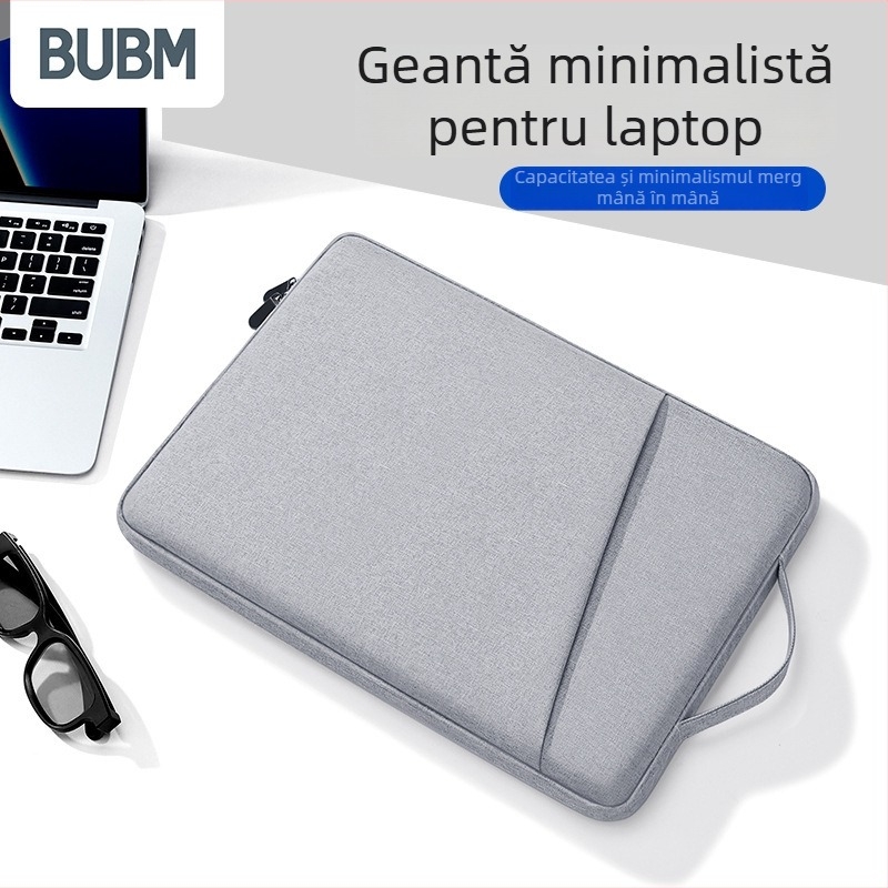 BUBM Geantă internă pentru laptop — impermeabilă, rezistentă la uzură, poliester, căptușeală din pluș scurt