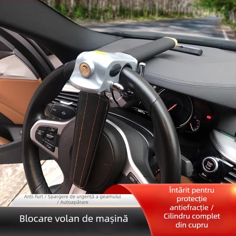 Blocare volan auto – aliaj, compatibilitate generală, marcă Neutral