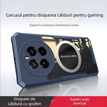 Carcasă din grafen pentru telefon cu suport magnetic auto – disipare căldură, anti-uzură, anti-cădere, pentru OPPO GT5 Pro