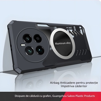 Carcasă din grafen pentru telefon cu suport magnetic auto – disipare căldură, anti-uzură, anti-cădere, pentru OPPO GT5 Pro