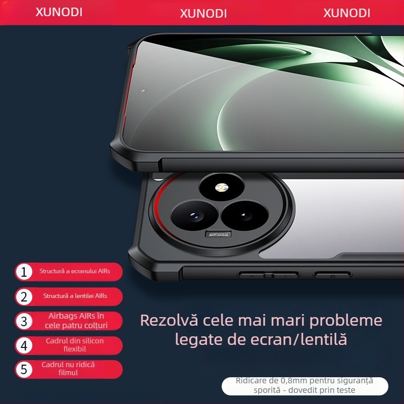 Xundd husă protecție Redmi K80 Extreme Edition – PC+TPU, antișoc, antiderapant, disipare căldură, rezistentă la uzură, găuri camera precise, compatibilă cu Redmi K80 Extreme Edition și K80 Ultra