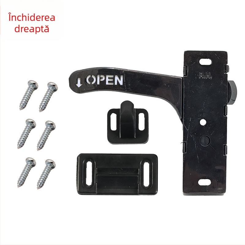 Mâner de ușă pentru rulotă cu încuietoare pentru plasa ferestrei, model ST3108, brand SIBOTE, universal pentru toate rulotele, material: nailon tehnic