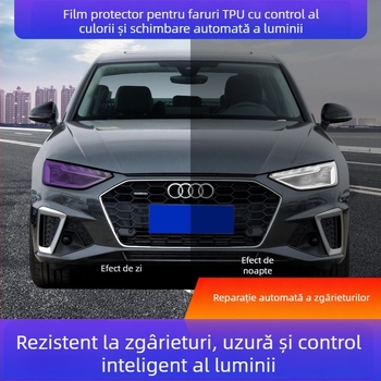 Folie TPU pentru faruri și lumini de mașină cu finisaj fum, instalare prin adeziv, tip 96, personalizare disponibilă, etichetă privată licențiată