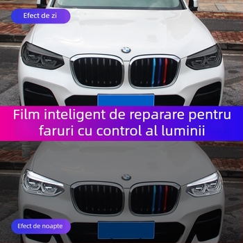 Folie TPU pentru faruri și lumini de mașină cu finisaj fum, instalare prin adeziv, tip 96, personalizare disponibilă, etichetă privată licențiată
