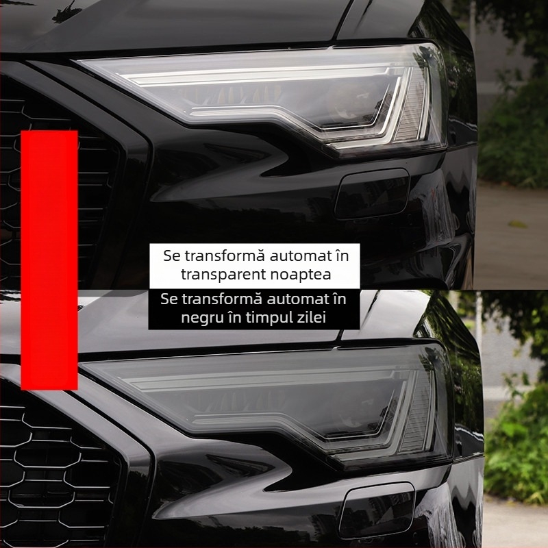 Folie TPU pentru faruri și lumini de mașină cu finisaj fum, instalare prin adeziv, tip 96, personalizare disponibilă, etichetă privată licențiată