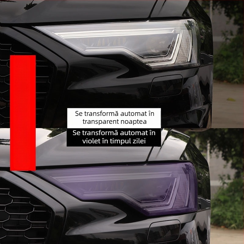 Folie TPU pentru faruri și lumini de mașină cu finisaj fum, instalare prin adeziv, tip 96, personalizare disponibilă, etichetă privată licențiată