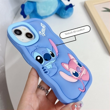 Carcasă din silicon pentru iPhone cu design cartoon – protecție anti-cădere, finisaj mat, compatibilă cu seria iPhone 11/12/13/14 (Pro/Max)