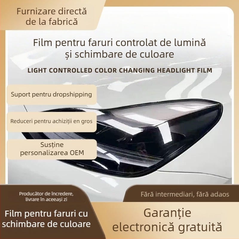 Folie de protecție pentru faruri din TPU pentru faruri LED — Compatibilă cu toate modelele