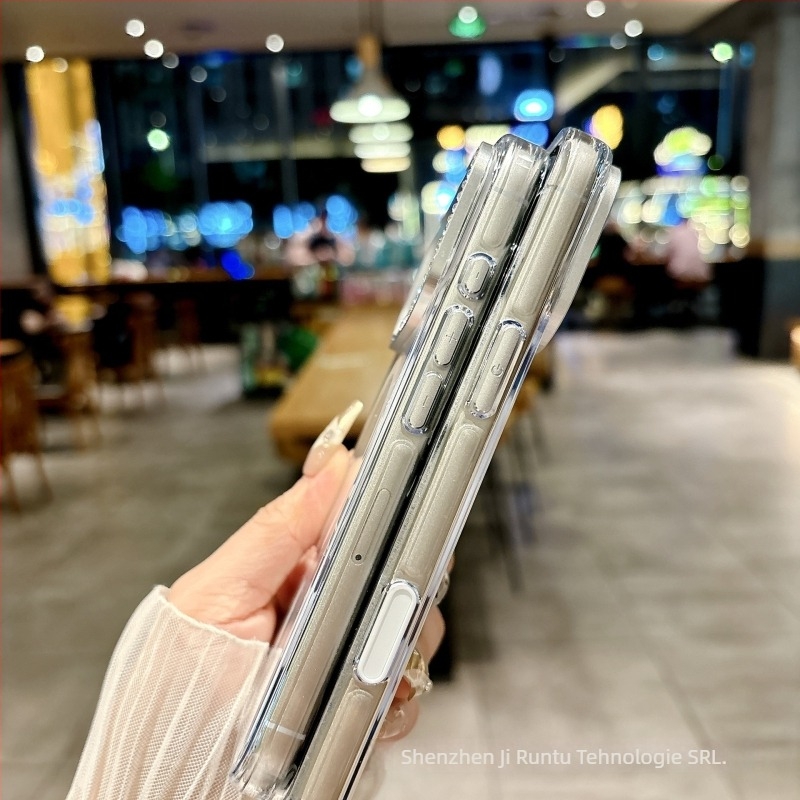 Carcasă de protecție pentru telefon din PC, finisaj electroplacat, rezistentă la șocuri, anti-cădere, prindere magnetică