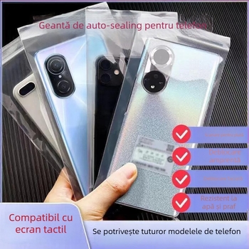 Geantă pentru telefon mobil, transparentă, stil unisex, Material: Alt; Proces: Presare la cald