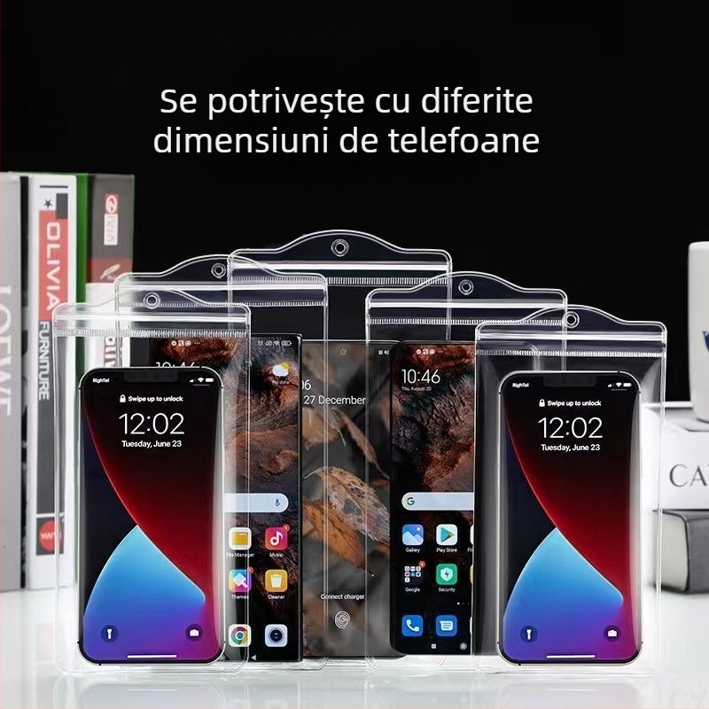 Geantă pentru telefon mobil, material polietilenă, stil cuplu, execuție de bază