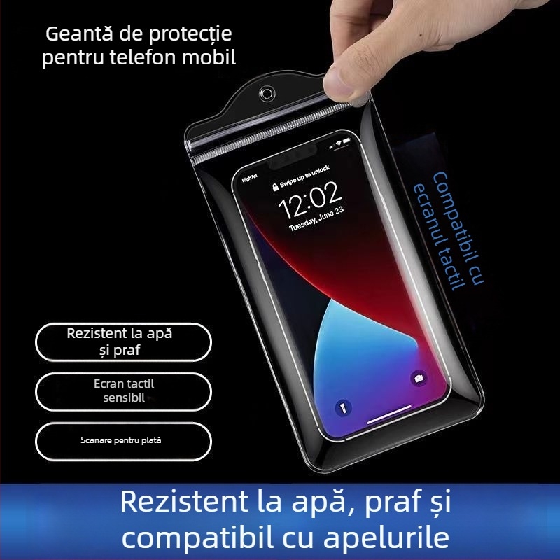 Geantă pentru telefon mobil, material polietilenă, stil cuplu, execuție de bază