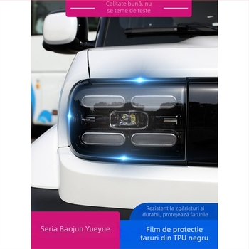 Tu Hade film protector faruri TPU – PET material, rezistent la temperaturile înalte și scăzute, potrivire universală, model TLM073
