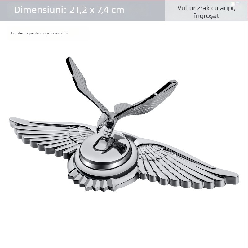 Emblemă auto 3D cu vultur zburător - totem, sticker pentru caroserie, montare cu lipire, fără personalizare