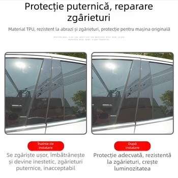 Film protector TPU pentru stâlpul central și farurile Changan Uni-K, transparent, rezistent la temperaturi ridicate/scăzute, potrivire universală