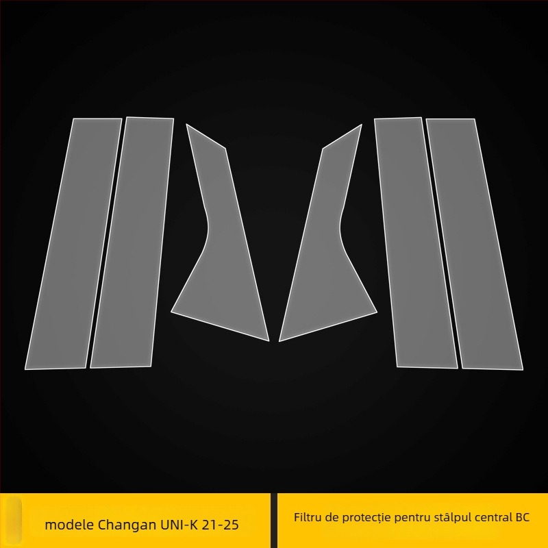 Film protector TPU pentru stâlpul central și farurile Changan Uni-K, transparent, rezistent la temperaturi ridicate/scăzute, potrivire universală