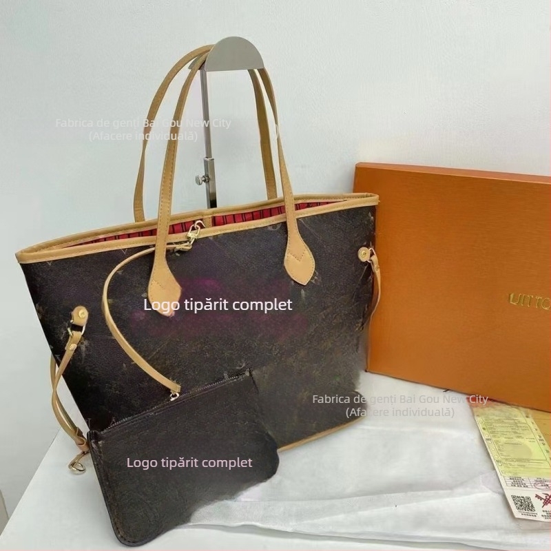 Geantă Tote din PU, căptușeală din pânză, formă orizontală pătrată, buzunare interioare: buzunar cu fermoar, buzunar pentru telefon, buzunar laminat cu fermoar