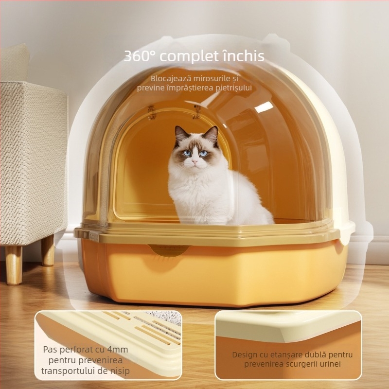 Cutie închisă pentru nisip de pisică, PP material, marcă Favored