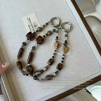 Lanyard pentru telefon cu design inovator în stil chinezesc retro, realizat manual din sfoară PVC, cataramă metalică