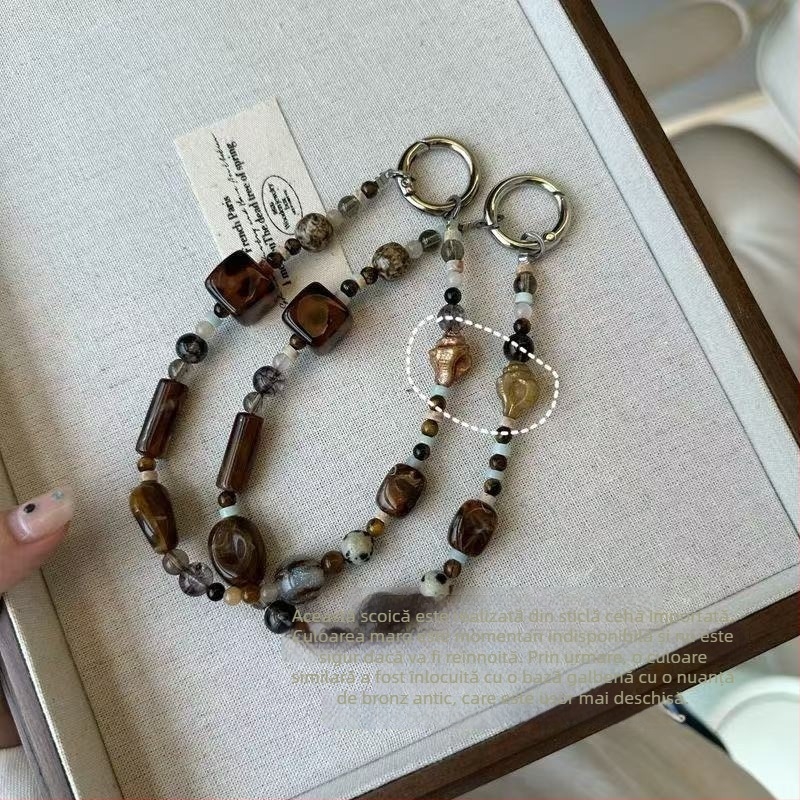 Lanyard pentru telefon cu design inovator în stil chinezesc retro, realizat manual din sfoară PVC, cataramă metalică