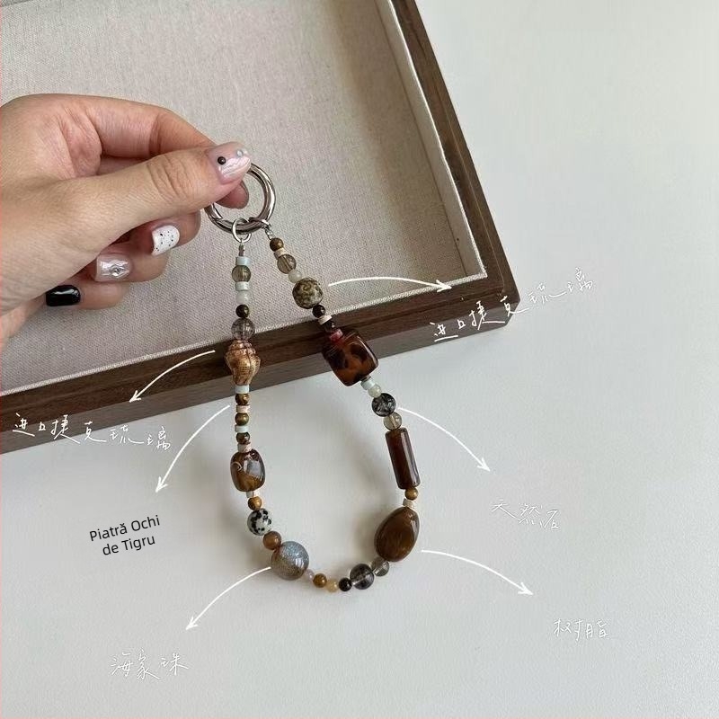 Lanyard pentru telefon cu design inovator în stil chinezesc retro, realizat manual din sfoară PVC, cataramă metalică