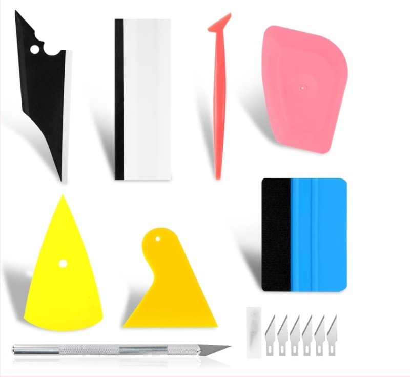 Scraper pentru folie auto — set de unelte pentru folie, brand Coolness, tip: scraper, procesare și personalizare disponibile (Material: Plastic)
