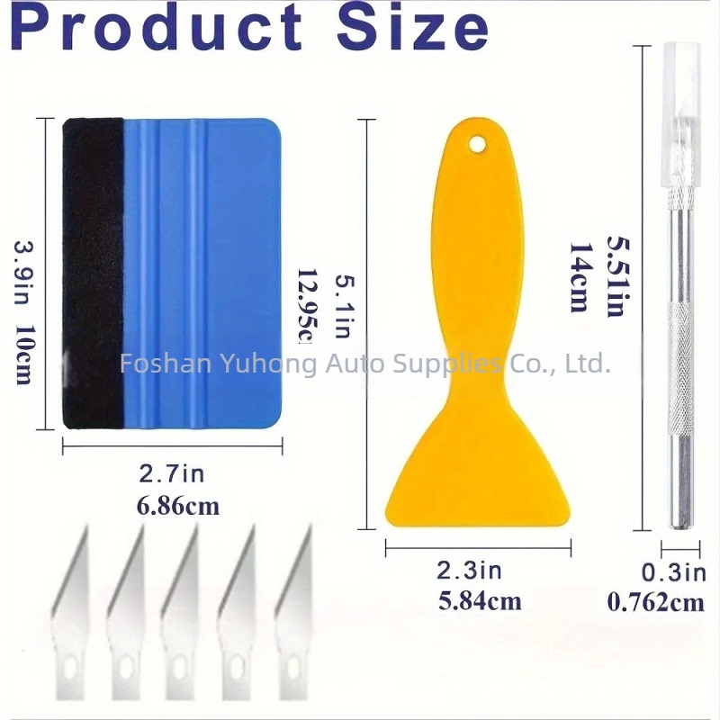 Scraper pentru folie auto — set de unelte pentru folie, brand Coolness, tip: scraper, procesare și personalizare disponibile (Material: Plastic)