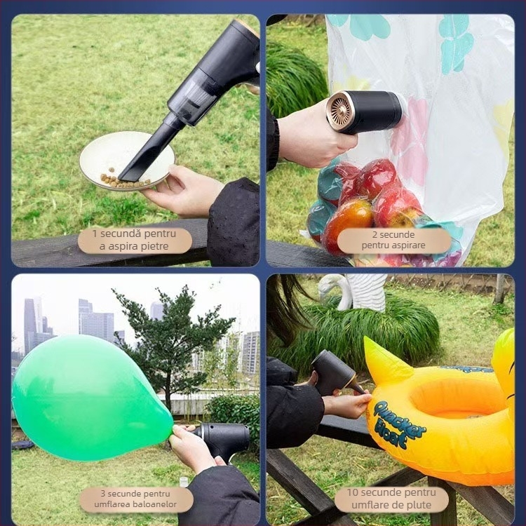 Aspirator auto fără fir – 50W, aspirație ≥25 kPa, baterie încorporată, autonomie 3–6h, zgomot ≤36 dB