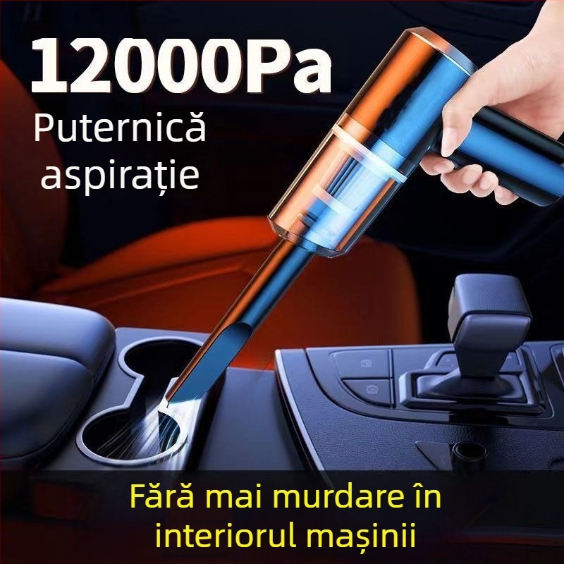 Aspirator manual pentru mașină, fără fir, cu baterie încorporată 1001–1600 mAh, 30W, aspirație 10,1–15 kPa, zgomot sub 36 dB