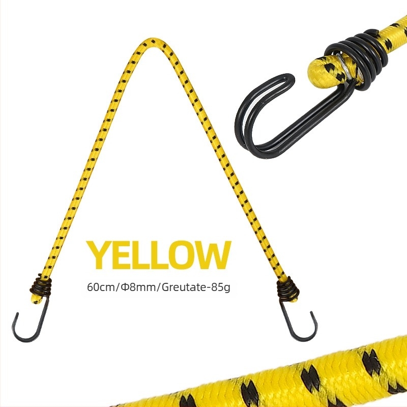 Selpa șnur elastic cu cârlige metalice duble, pentru cort, uscarea rufelor și camping