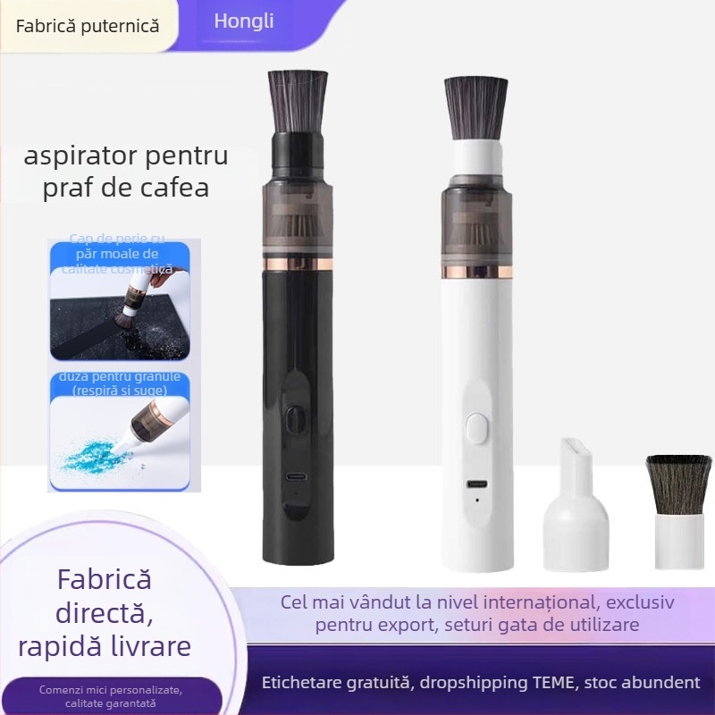 Aspirator fără fir pentru mașină, alimentare USB, aspirație maximă 9000 Pa, baterie încorporată de 500 mAh, zgomot sub 36 dB