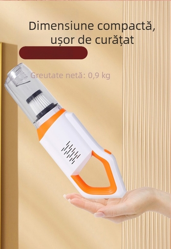 Aspirator fără fir, portabil, 120W, aspirație peste 5000 Pa, baterie încorporată 1000–1600 mAh, autonomie 0–1 h, duza podea 2-în-1