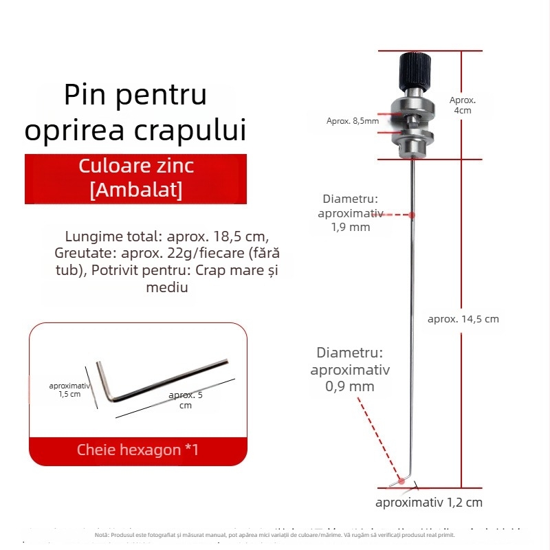 Ace blocant din aliaj pentru pescuit – unealtă rigidă de decuplare. Marcă: Fishing reiki; Material: aliaj