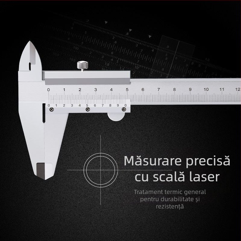 Caliper digital cu senzor de adâncime, măsurare a canelurilor interne, oțel inoxidabil, precizie înaltă