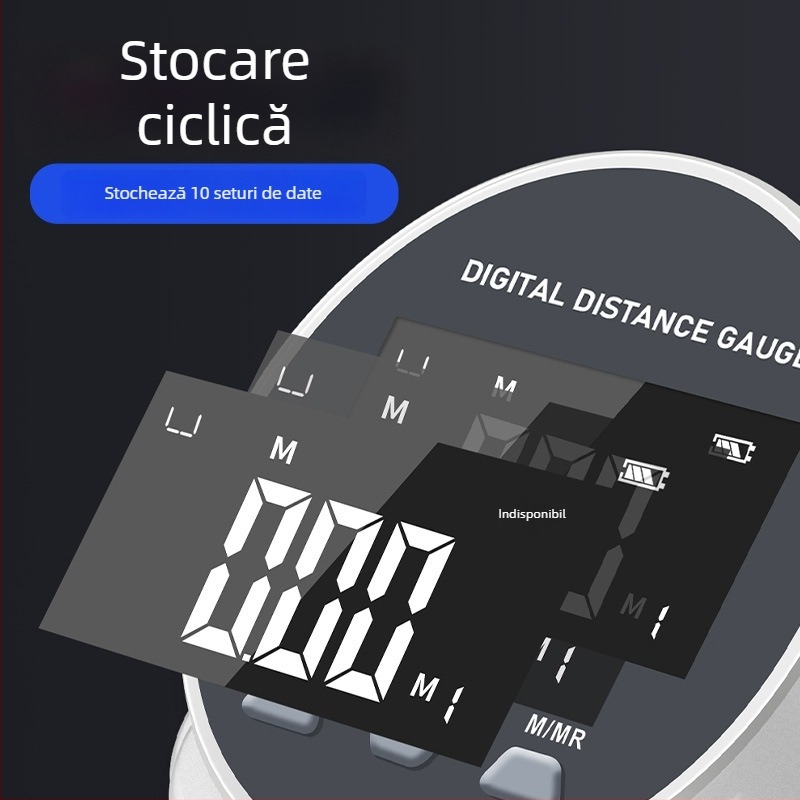 Caliper digital cu role pentru măsurarea distanțelor pe suprafețe curbate