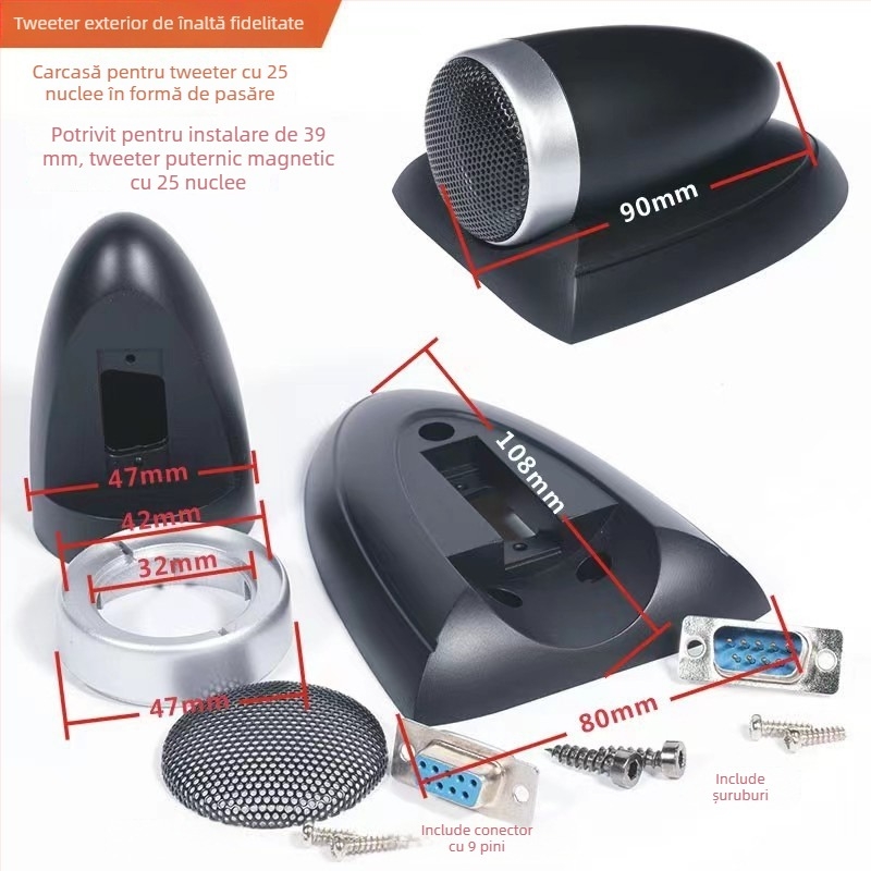 Carcasă pentru tweeter auto cu design Nautilus de vârf – cavitate goală cu 25 nuclee, carcasă fixă, accesoriu HiFi