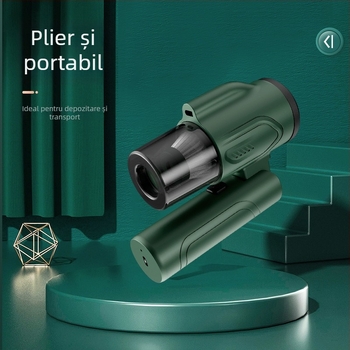 Fără fir, portabil, aspirator manual pliabil pentru mașină și casă, 3 în 1: aspirare, suflare și spălare praf, baterie încorporată, ≤36V, 12W, aspirație 10.1-15KPa