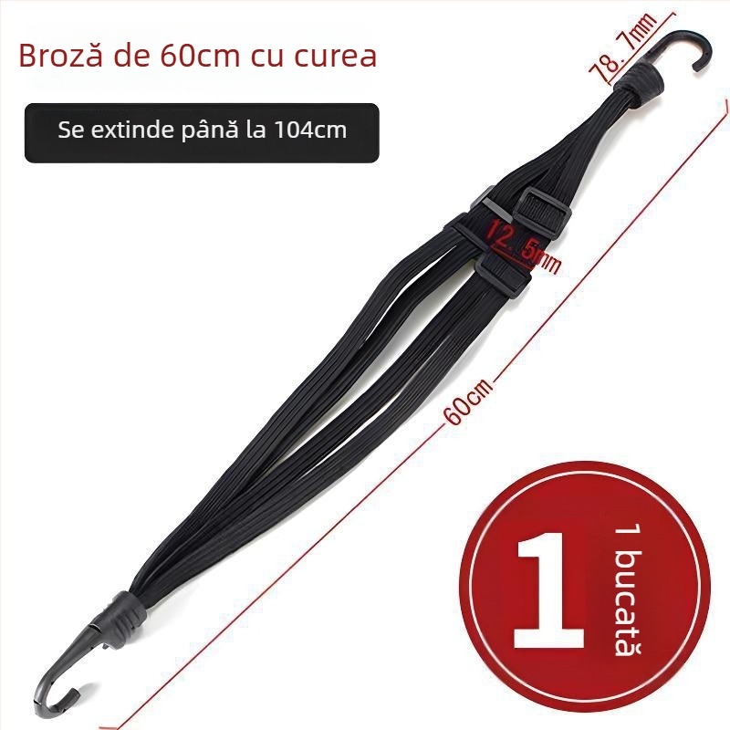 Bandă de fixare pentru cutie de livrare, șnur elastic din latex, rezistentă la uzură, model solid, accesorii pentru genți, stil urban minimalist