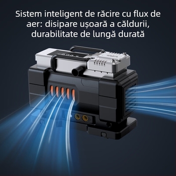 Pompa de aer auto cu afișaj digital, cilindru unic, 12V, 120W, 25 L/min