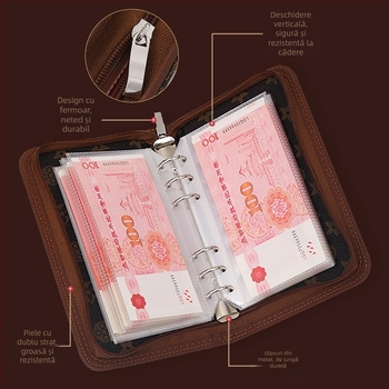 Caiet Sunny Yile Cultural Supplies, design creativ cu foi detașabile, husă din piele ecologică, hârtie PP, 50–100 de pagini