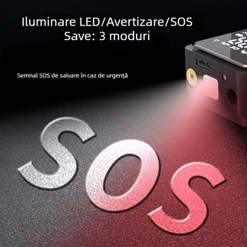 Pompa de aer portabilă pentru mașină cu afișaj digital - 12V, 100W, 25 L/min, 450 g