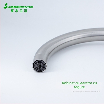 Robinet de bucătărie din oțel inoxidabil 304, cald/rece, rotativ, valvă cu disc ceramic, interval de temperatură 0-90°C, presiune 0.05-1.6 MPa