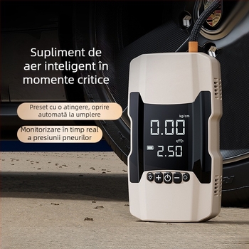 Kafila 602 Sursă de alimentare pentru pornire de urgență a mașinii și pompă de aer portabilă, cu afișaj digital, reîncărcabilă, 12V, 180W, 70 L/min