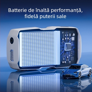 Kafila 602 Sursă de alimentare pentru pornire de urgență a mașinii și pompă de aer portabilă, cu afișaj digital, reîncărcabilă, 12V, 180W, 70 L/min