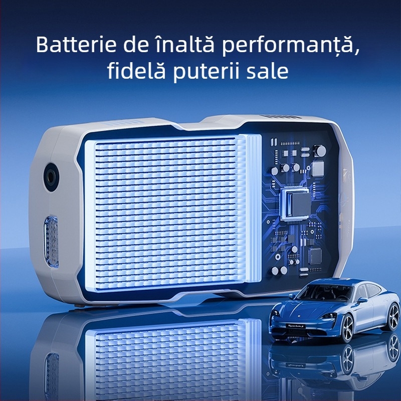 Kafila 602 Sursă de alimentare pentru pornire de urgență a mașinii și pompă de aer portabilă, cu afișaj digital, reîncărcabilă, 12V, 180W, 70 L/min