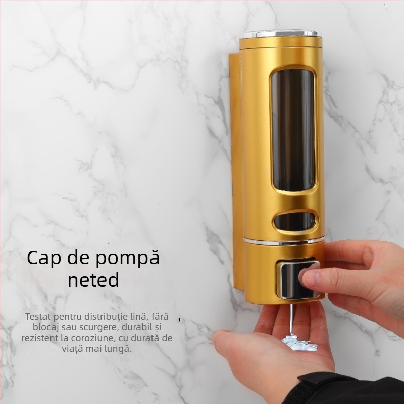Dispenser de săpun 400 ml, montat pe perete, 1/2/3 capete, ABS, acționat prin apăsare