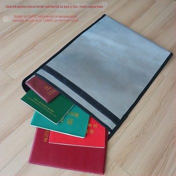 Geantă de documente rezistentă la foc Kaixiu — material ignifug, fermoar, formă înclinată
